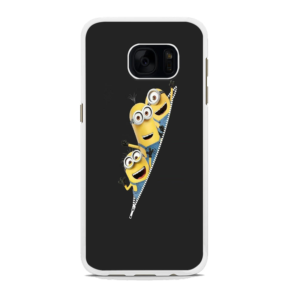 Minions Grey Zip Samsung Galaxy S7 Edge Case