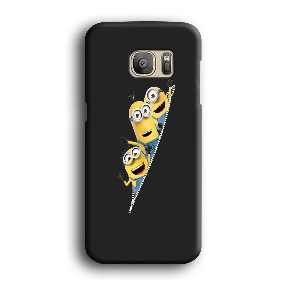 Minions Grey Zip Samsung Galaxy S7 Case