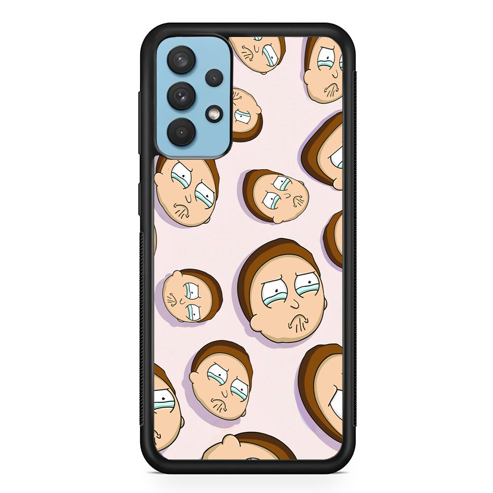 Morty Cry Head Doodle Samsung Galaxy A32 Case