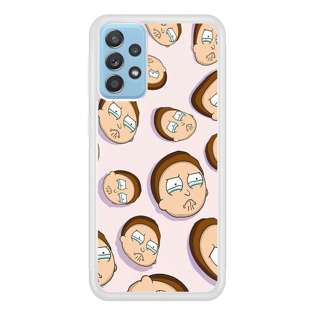 Morty Cry Head Doodle Samsung Galaxy A52 Case