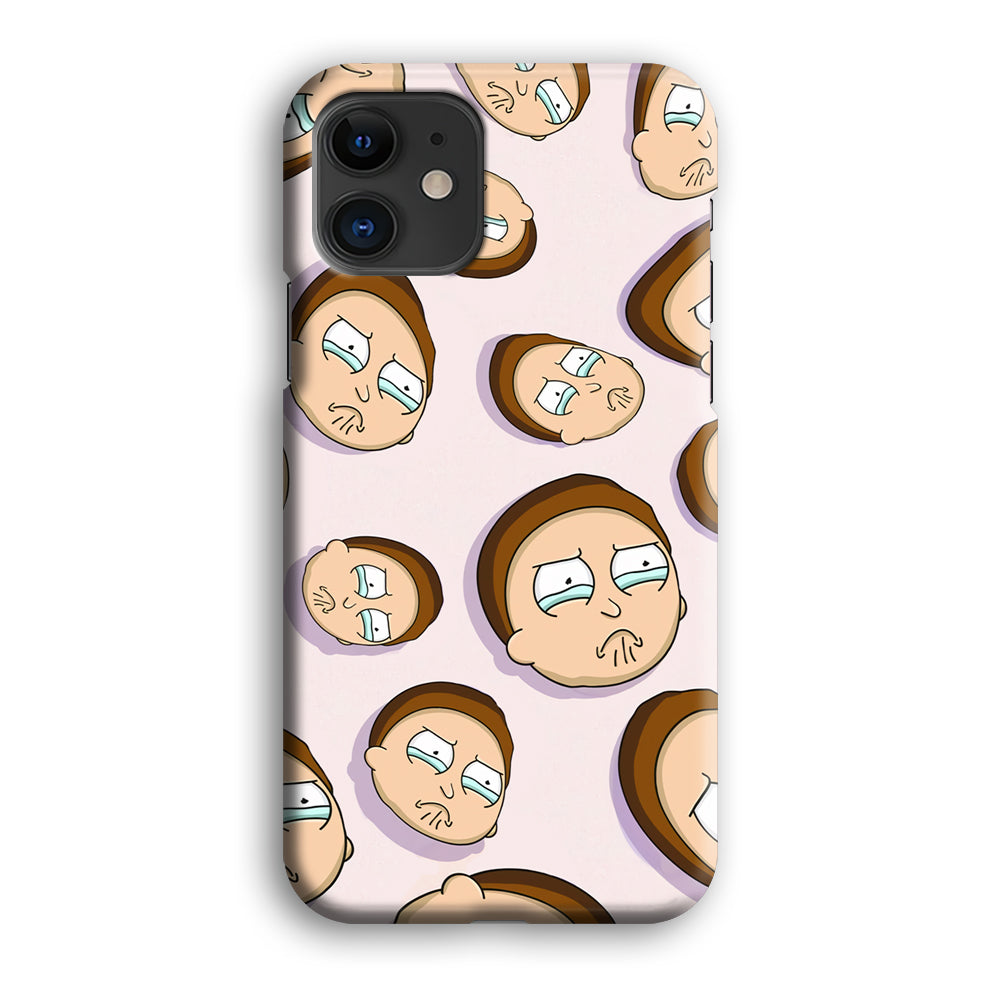 Morty Cry Head Doodle iPhone 12 Case