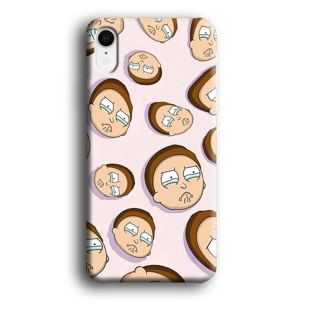 Morty Cry Head Doodle iPhone XR Case