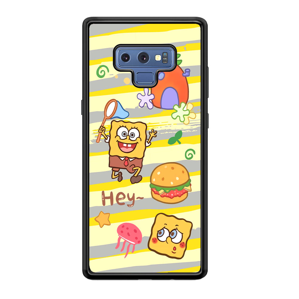 Mr Squarepants Fishing The Jellyfish Samsung Galaxy Note 9 Case