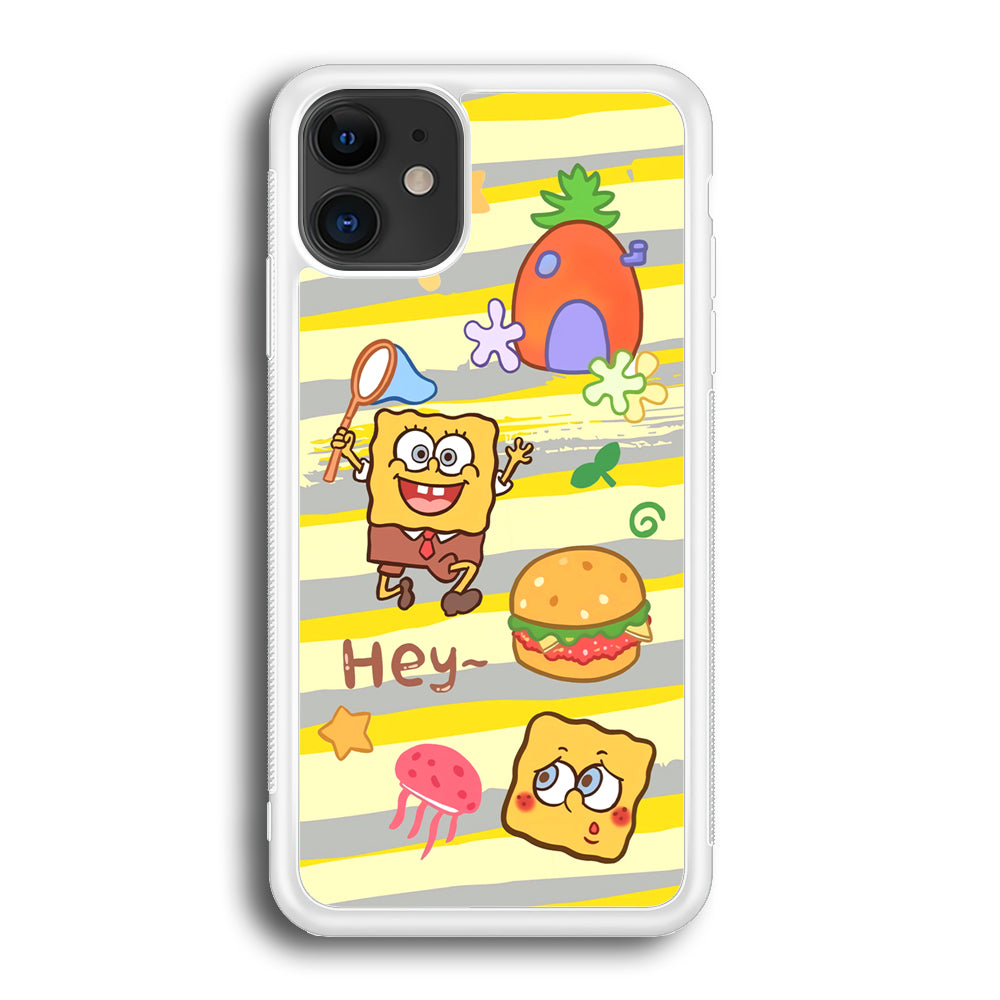Mr Squarepants Fishing The Jellyfish iPhone 12 Case