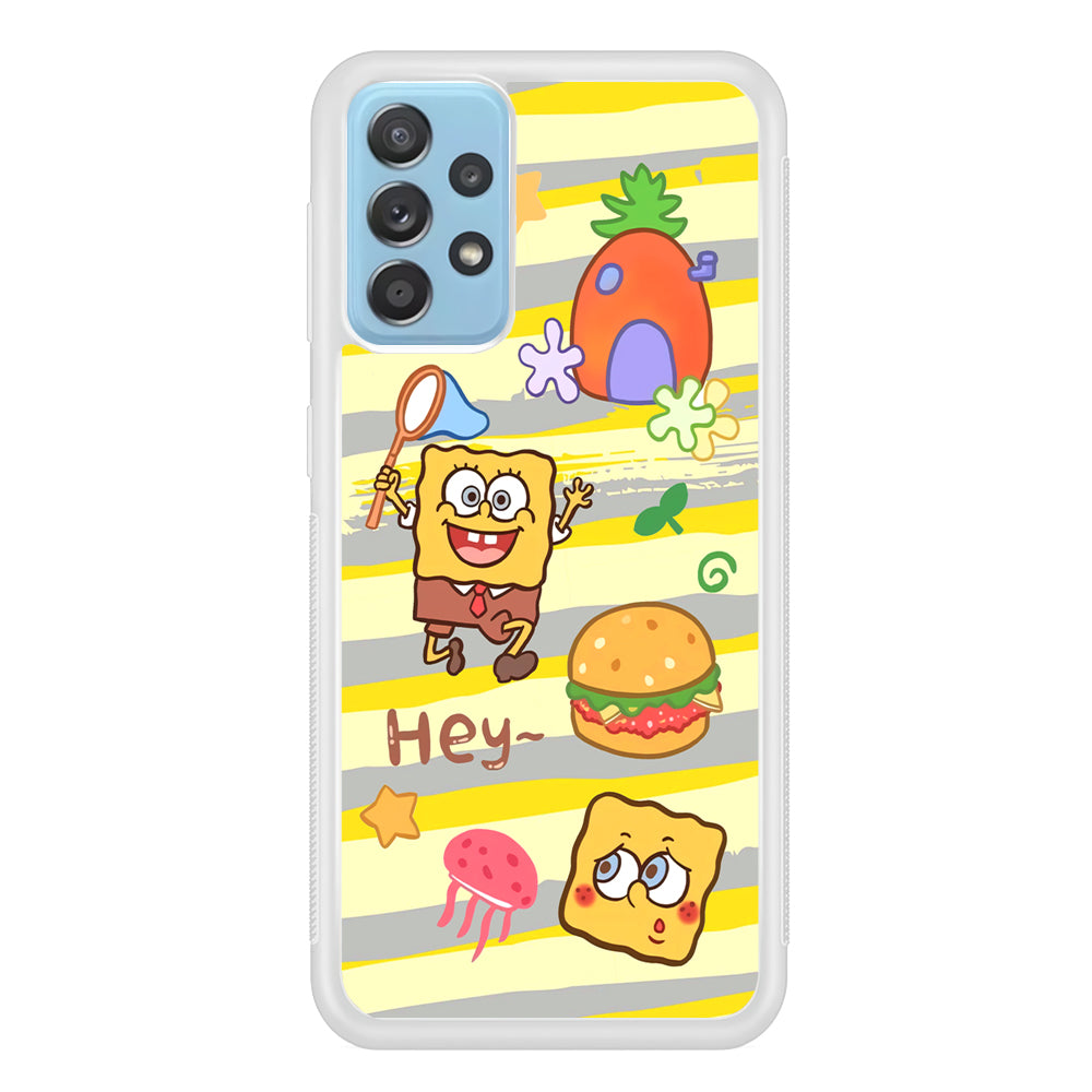 Mr Squarepants Fishing The Jellyfish Samsung Galaxy A52 Case