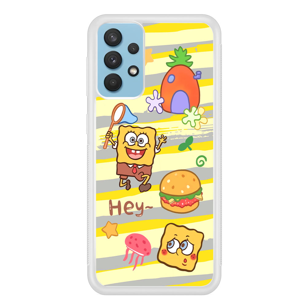 Mr Squarepants Fishing The Jellyfish Samsung Galaxy A32 Case