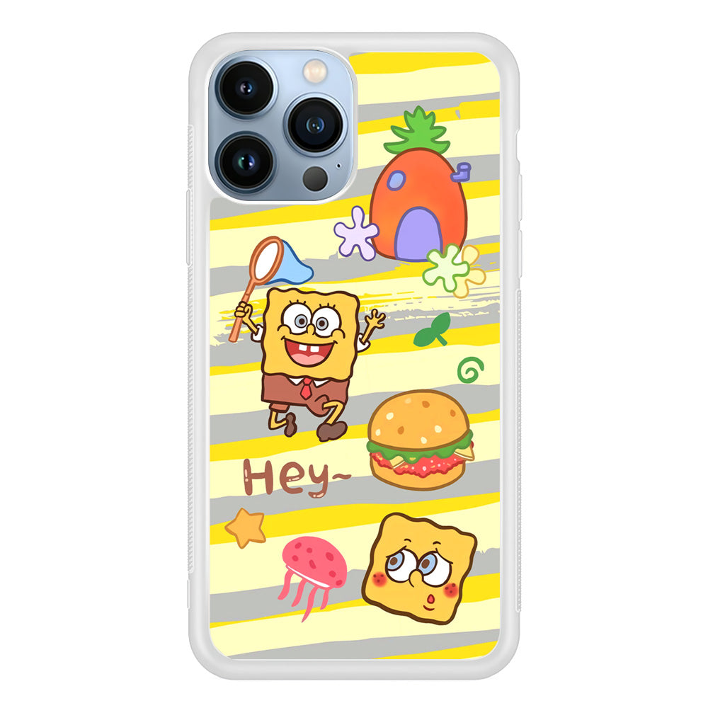 Mr Squarepants Fishing The Jellyfish iPhone 13 Pro Case