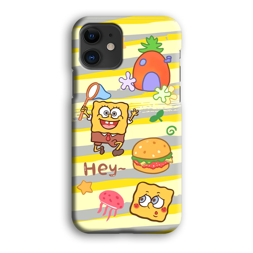 Mr Squarepants Fishing The Jellyfish iPhone 12 Case