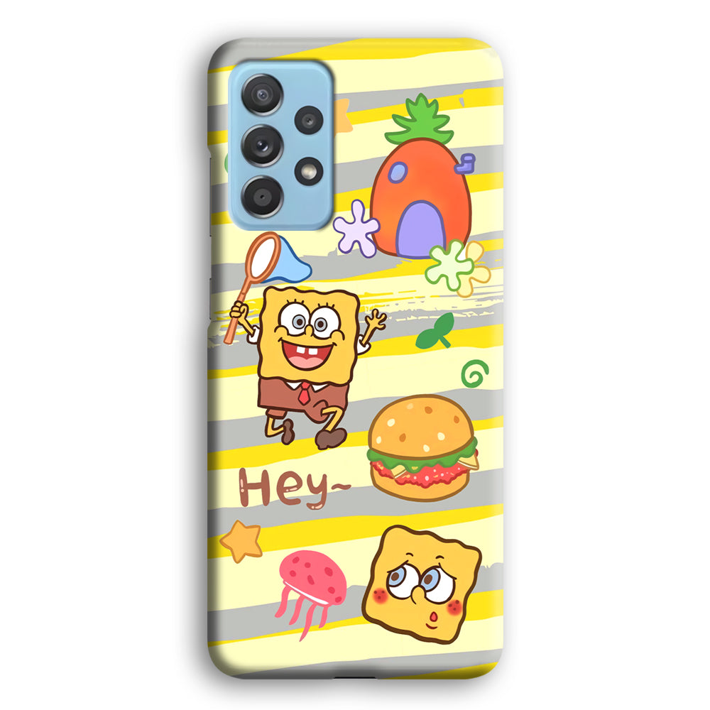 Mr Squarepants Fishing The Jellyfish Samsung Galaxy A52 Case