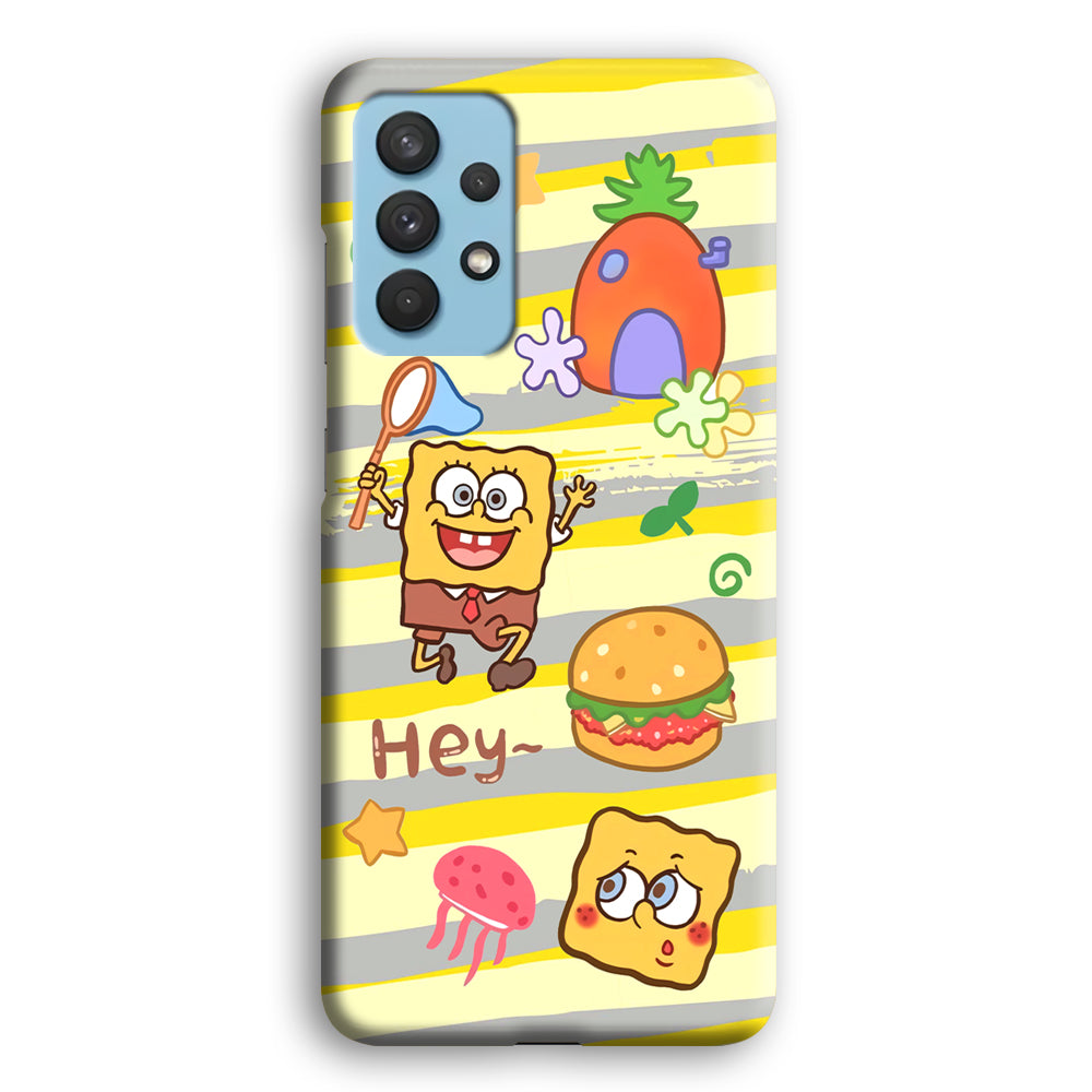Mr Squarepants Fishing The Jellyfish Samsung Galaxy A32 Case