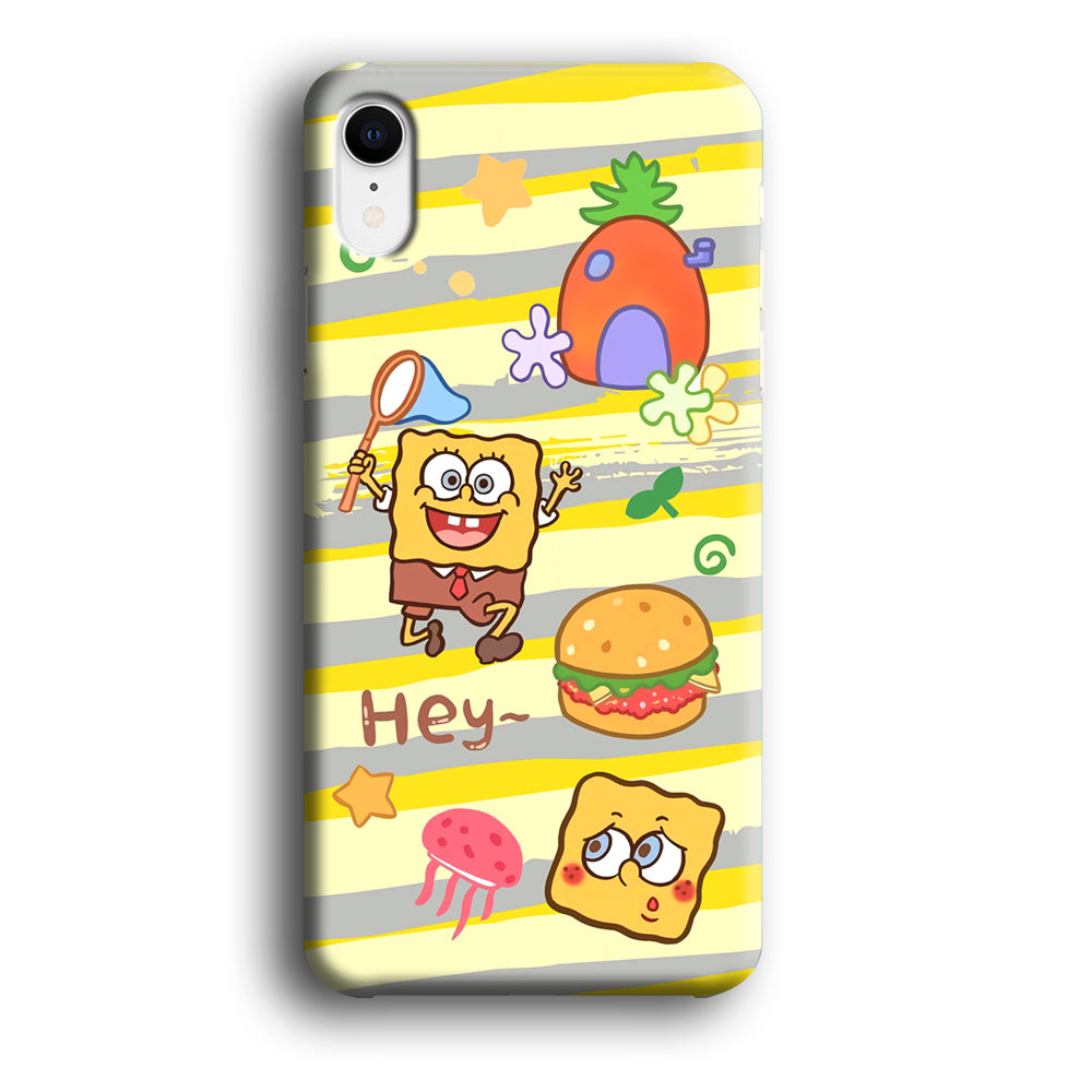Mr Squarepants Fishing The Jellyfish iPhone XR Case