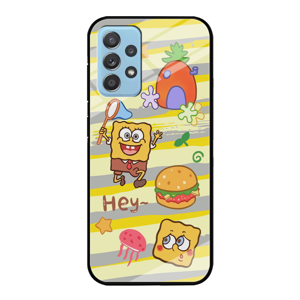 Mr Squarepants Fishing The Jellyfish Samsung Galaxy A52 Case