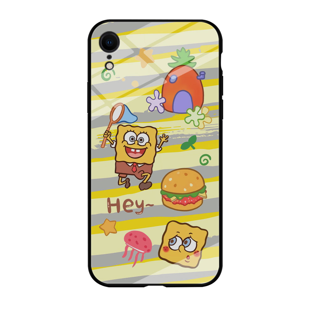 Mr Squarepants Fishing The Jellyfish iPhone XR Case