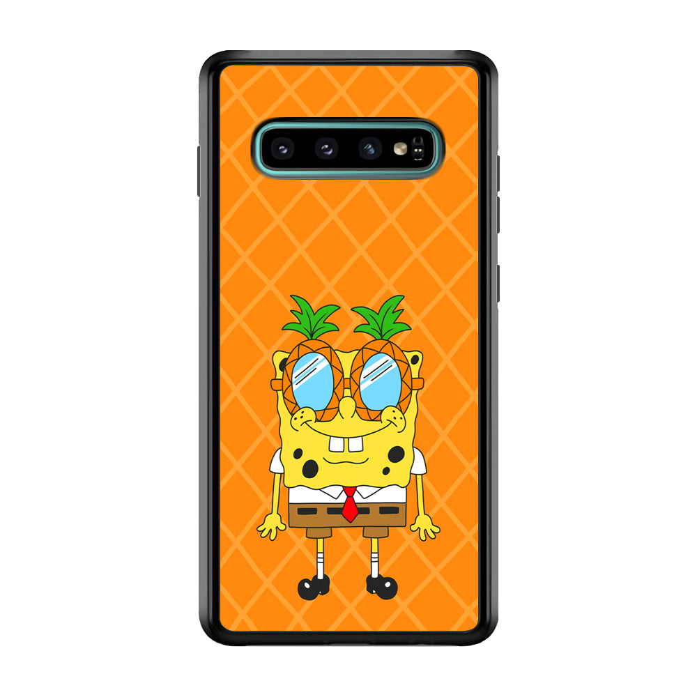 Mr Squarepants on Sunny Day Samsung Galaxy S10 Plus Case