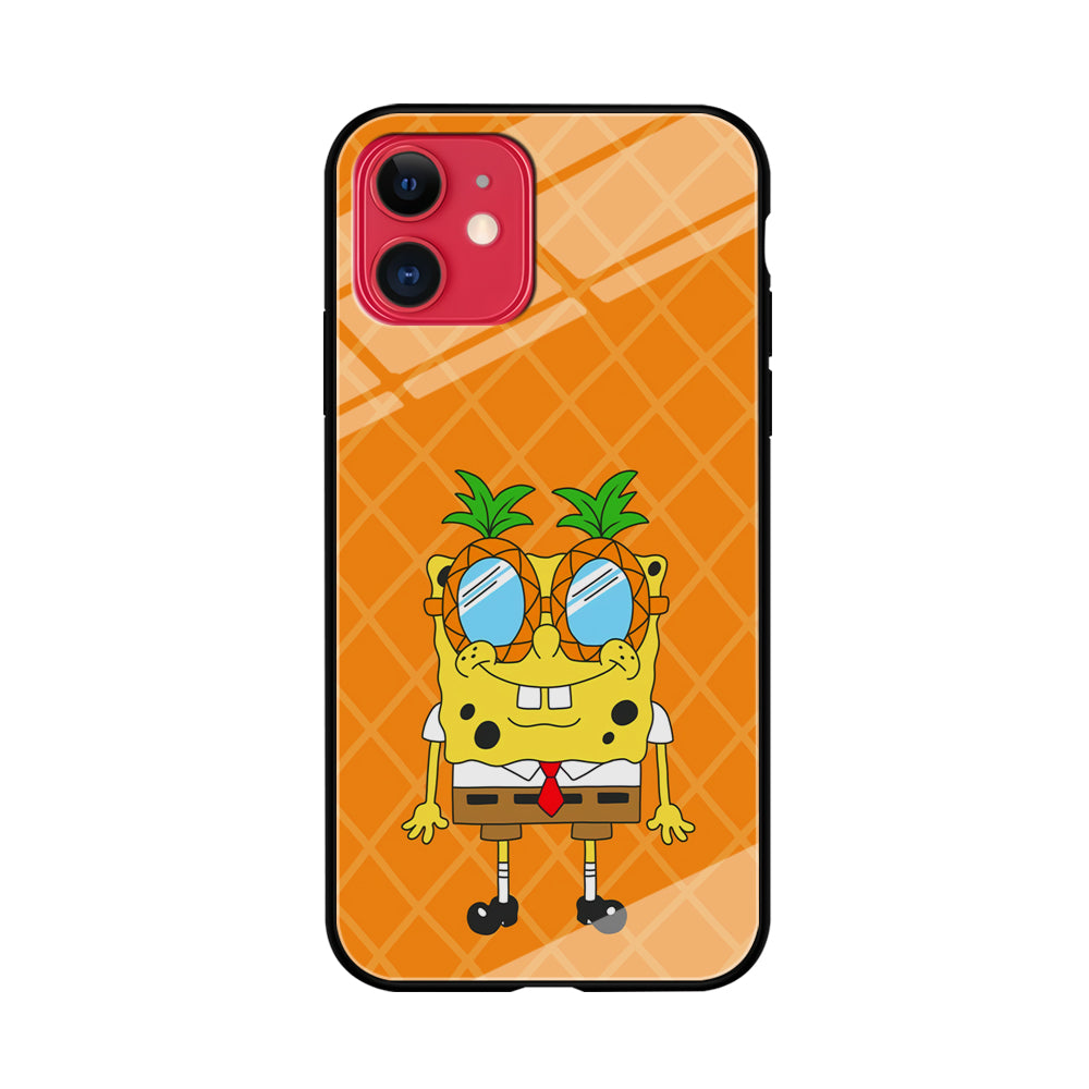 Mr Squarepants on Sunny Day iPhone 11 Case Tempered Glass Case