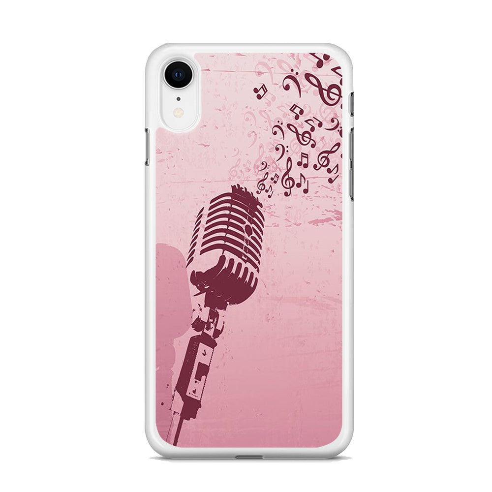 Music Ventage Microphone Pink Art iPhone XR Case
