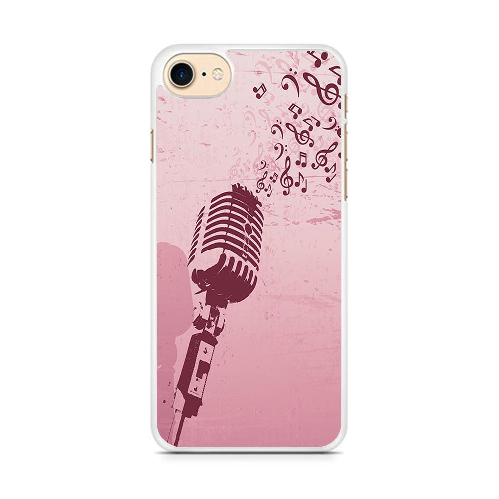 Music Ventage Microphone Pink Art iPhone 8 Case