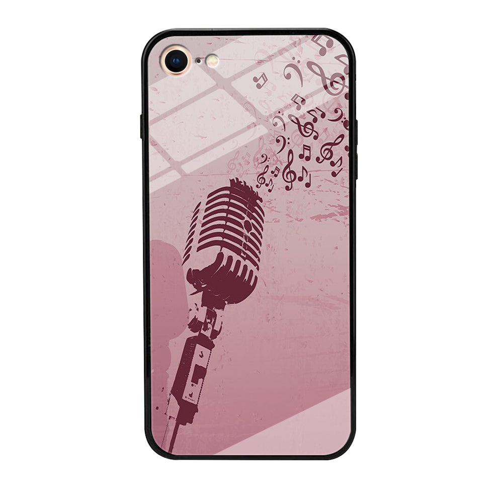 Music Ventage Microphone Pink Art iPhone 8 Case