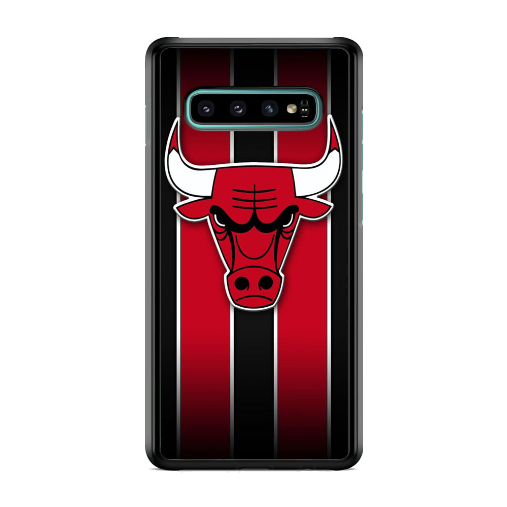 NBA Chicago Bulls Red Stripe Samsung Galaxy S10 Case