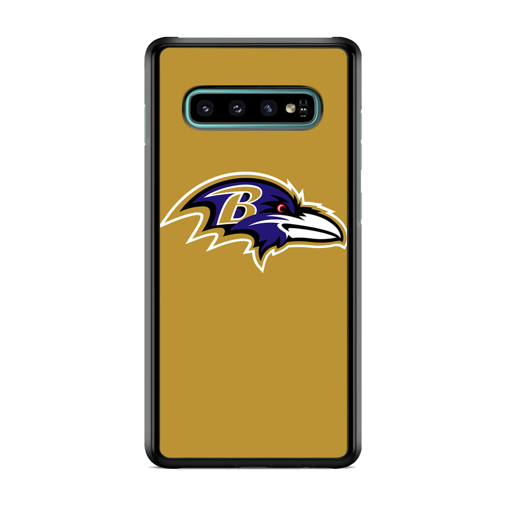 NFL Baltimore Ravens Gold Logo Samsung Galaxy S10 Plus Case