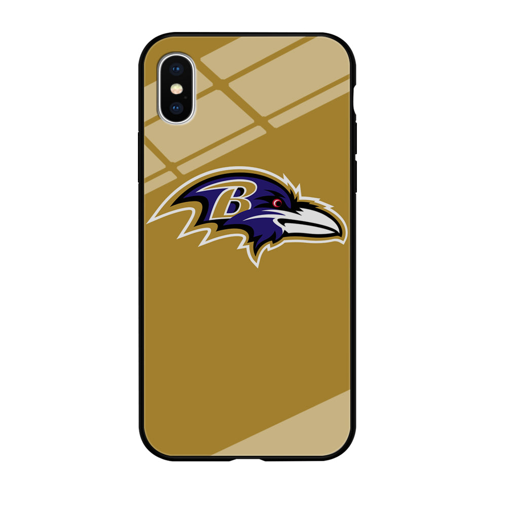 NFL Baltimore Ravens Gold Logo iPhone XS MAX Case
