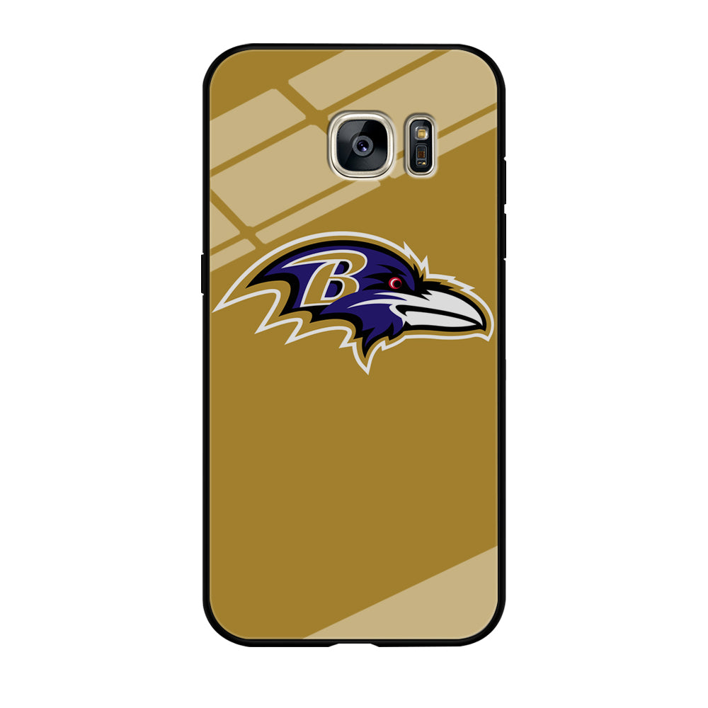 NFL Baltimore Ravens Gold Logo Samsung Galaxy S7 Edge Case