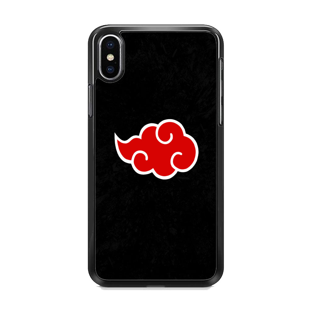 Naruto Akatsuki Simple Logo Black Abstract iPhone XS MAX Case