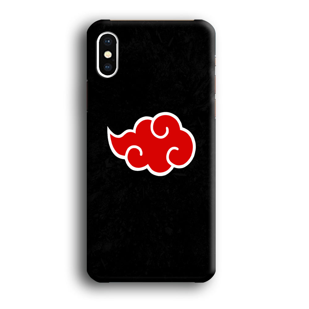 Naruto Akatsuki Simple Logo Black Abstract iPhone XS MAX Case