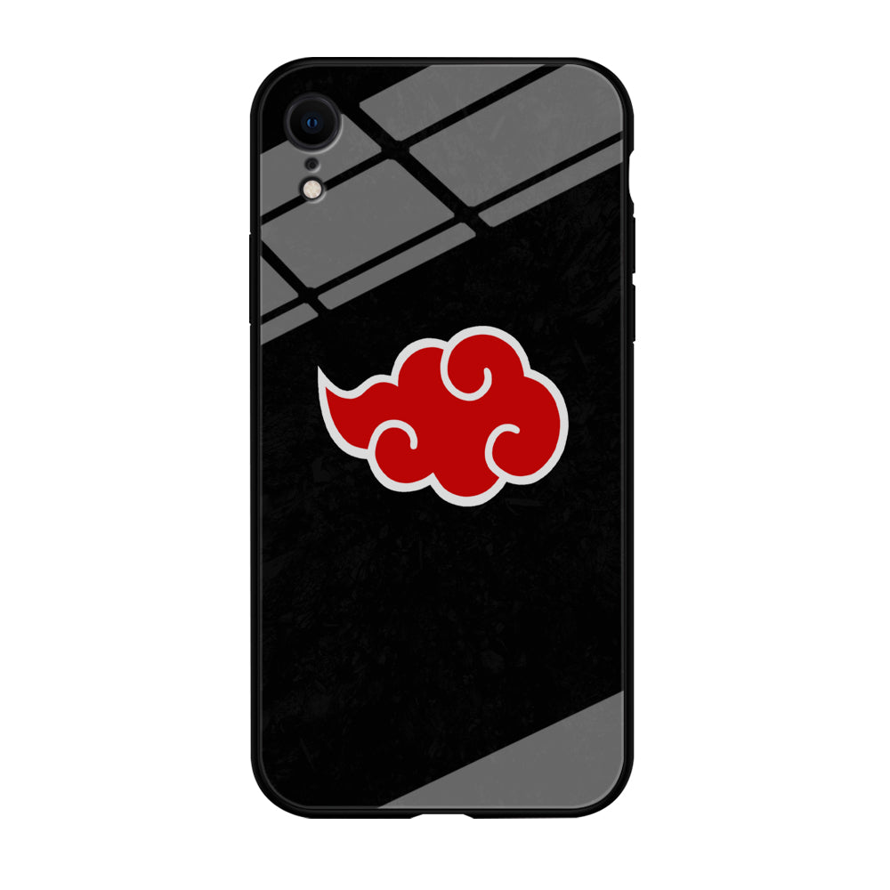 Naruto Akatsuki Simple Logo Black Abstract iPhone XR Case