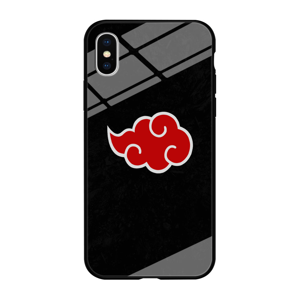 Naruto Akatsuki Simple Logo Black Abstract iPhone X Case