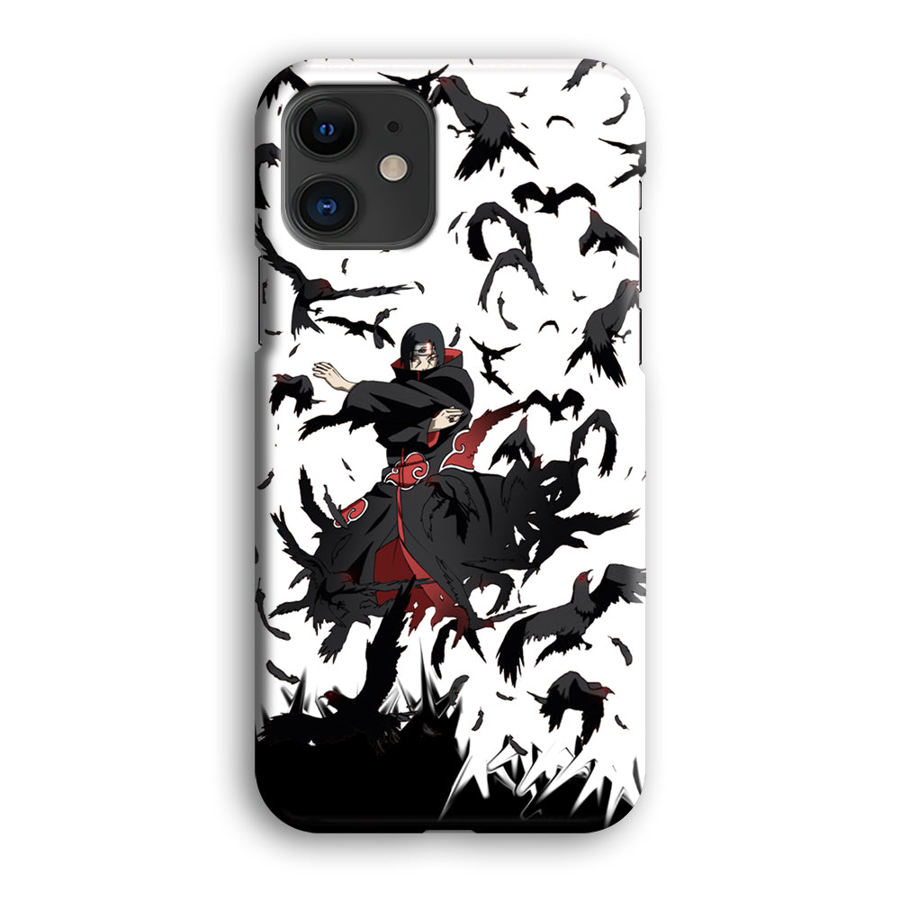 Naruto Itachi Uchiha Flying Bird iPhone 12 Case