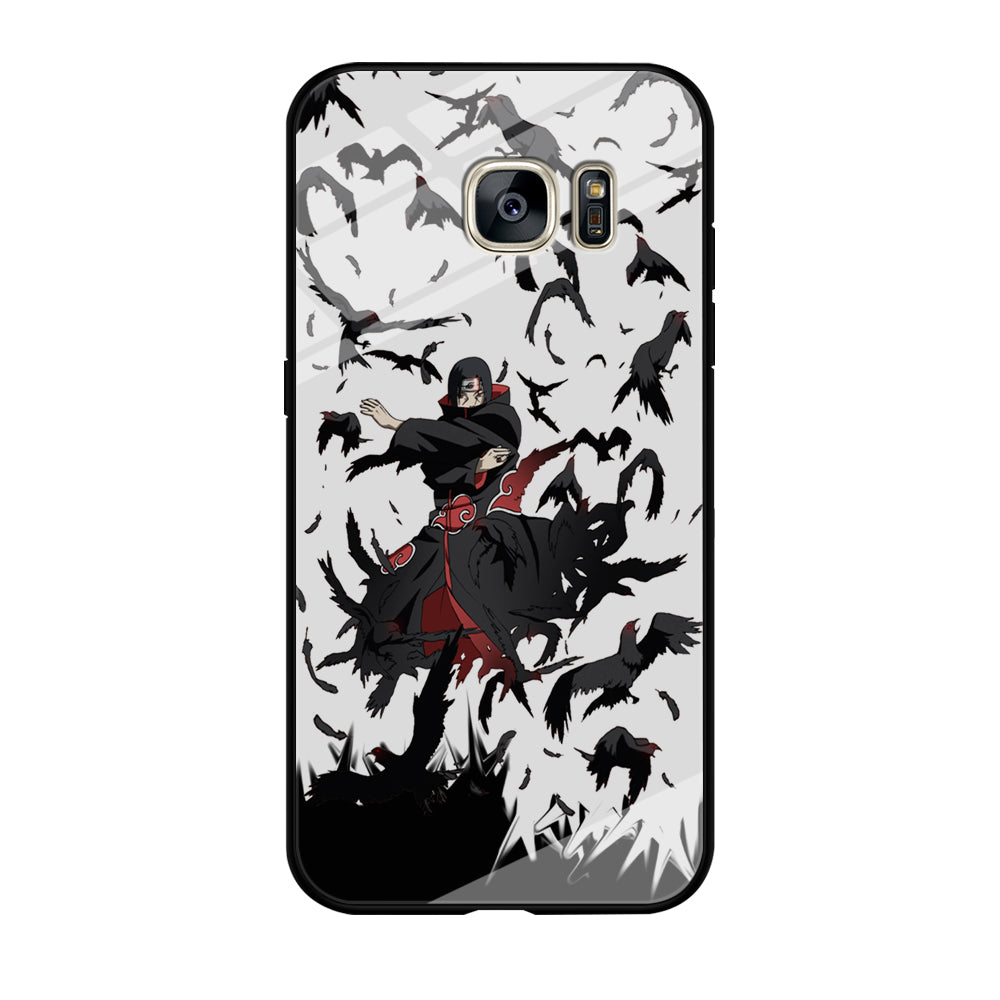 Naruto Itachi Uchiha Flying Bird Samsung Galaxy S7 Edge Case Tempered Glass Case