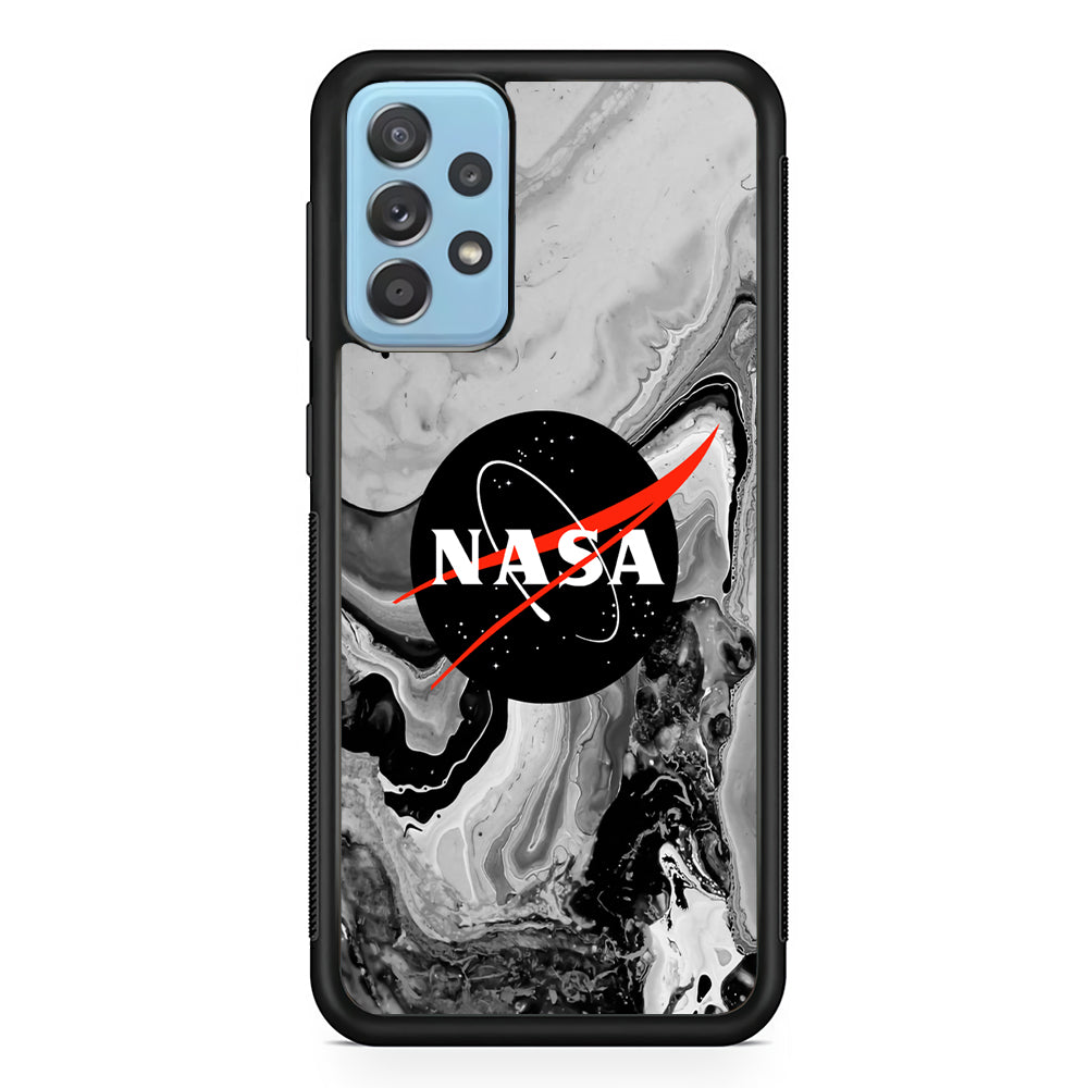 Nasa Grey Marble Samsung Galaxy A52 Case