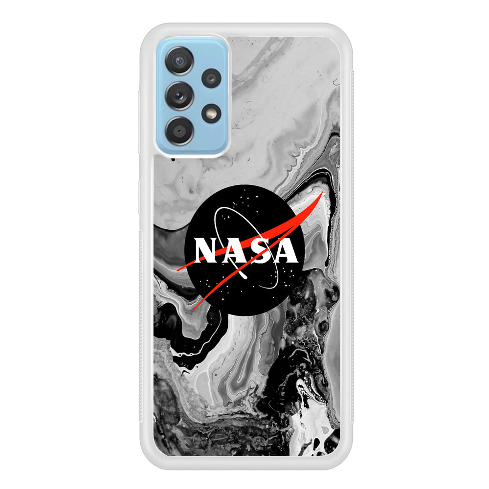 Nasa Grey Marble Samsung Galaxy A52 Case