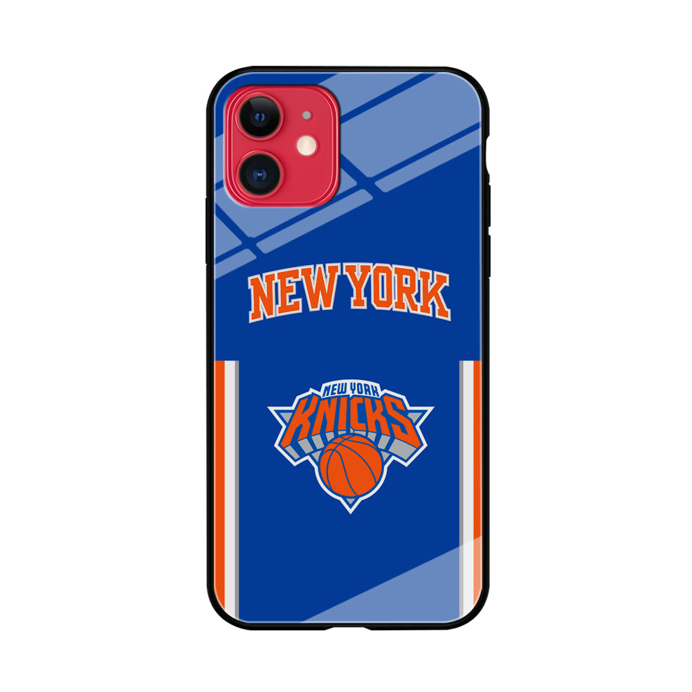 New York Knicks Bold of Blue iPhone 11 Case Tempered Glass Case