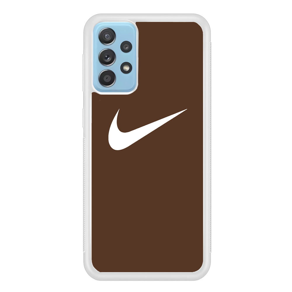 Nike Dark Chocolate Simple Samsung Galaxy A52 Case