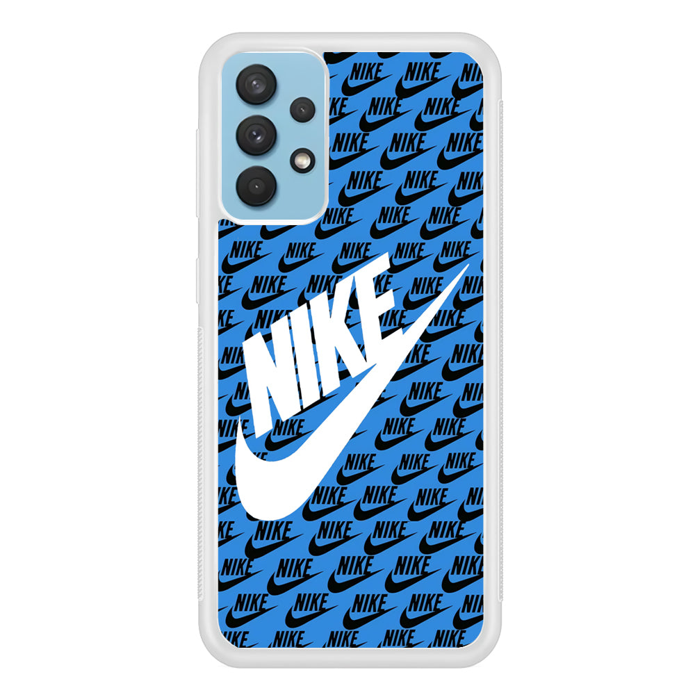 Nike Doodle Logo Blue Samsung Galaxy A32 Case