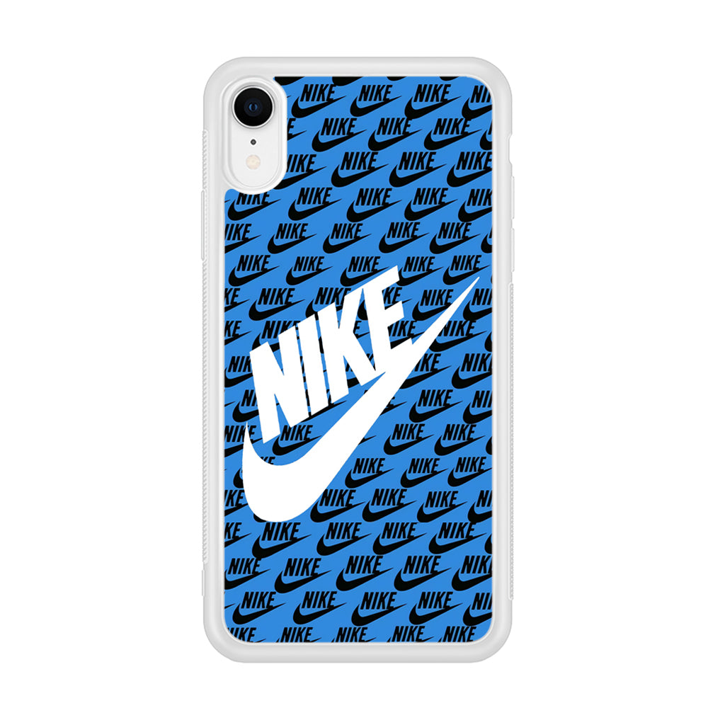 Nike Doodle Logo Blue iPhone XR Case