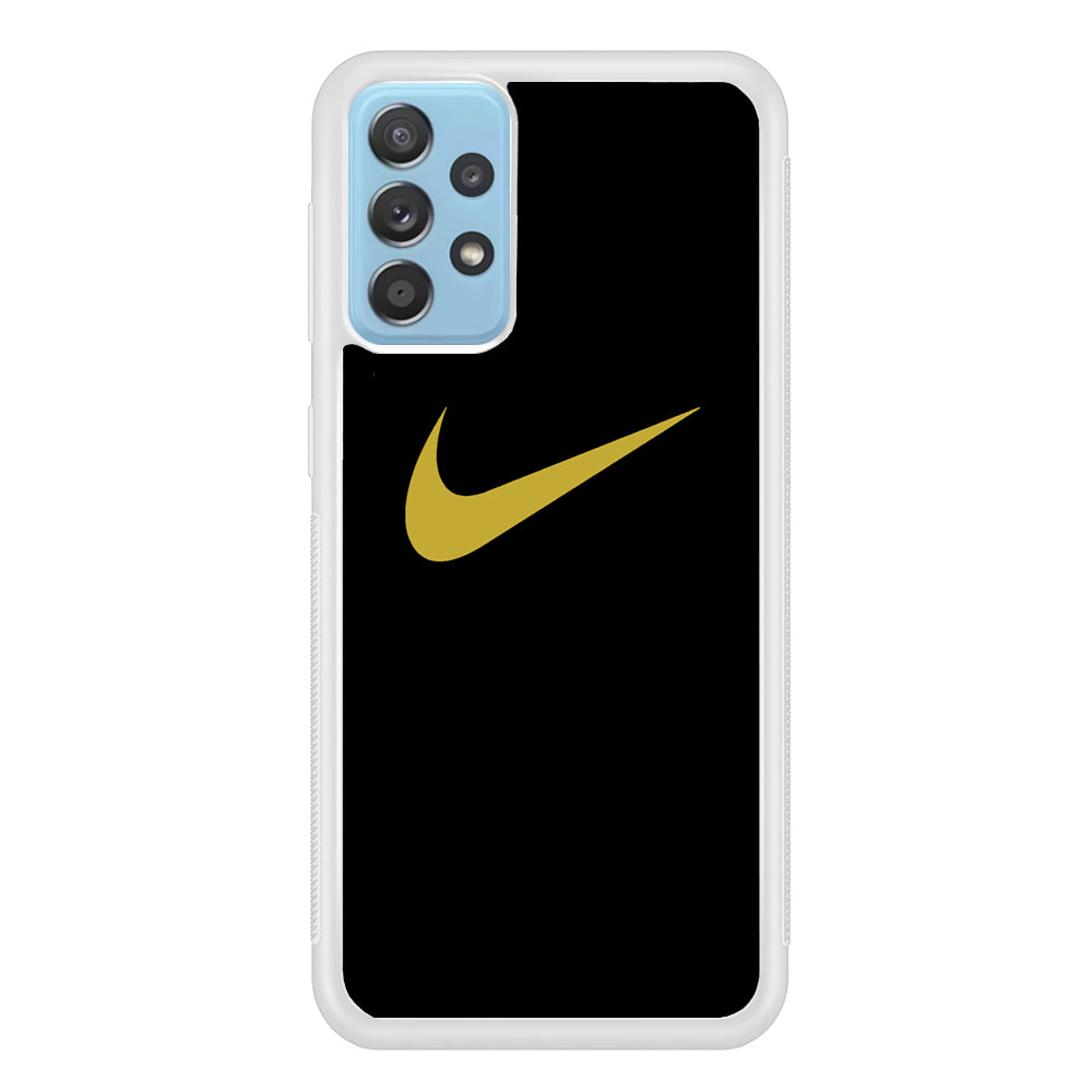 Nike Gold Logo Black Samsung Galaxy A52 Case