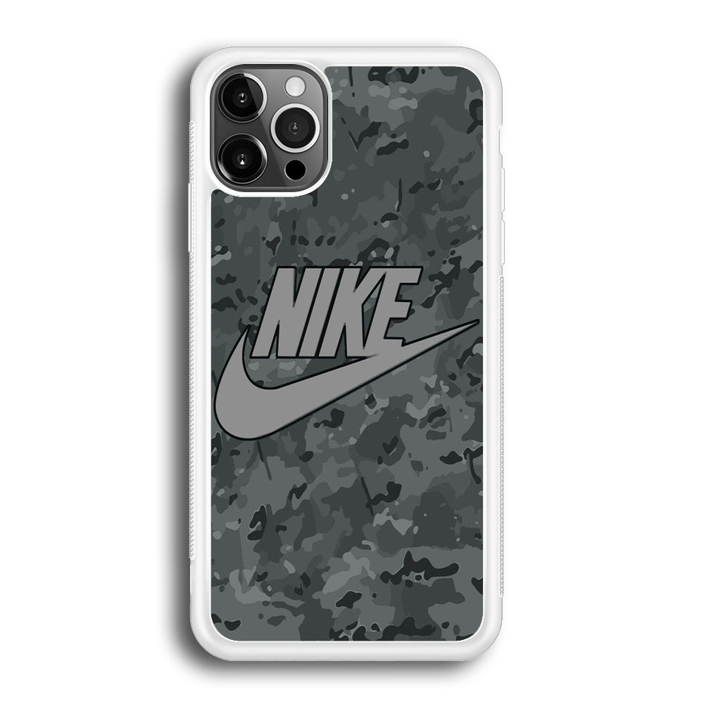 Nike Grey Camo iPhone 12 Pro Case