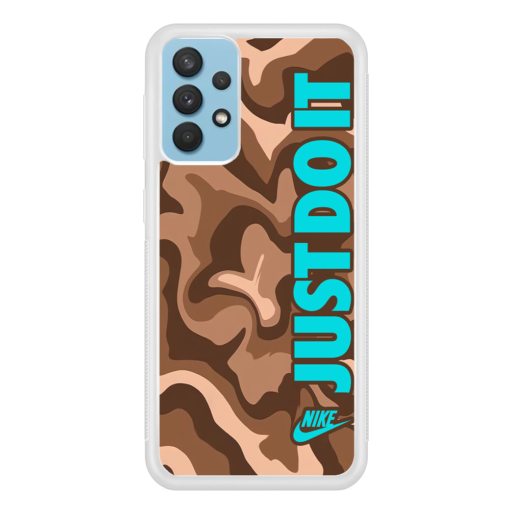 Nike Just Do It Marble Chocolate Samsung Galaxy A32 Case