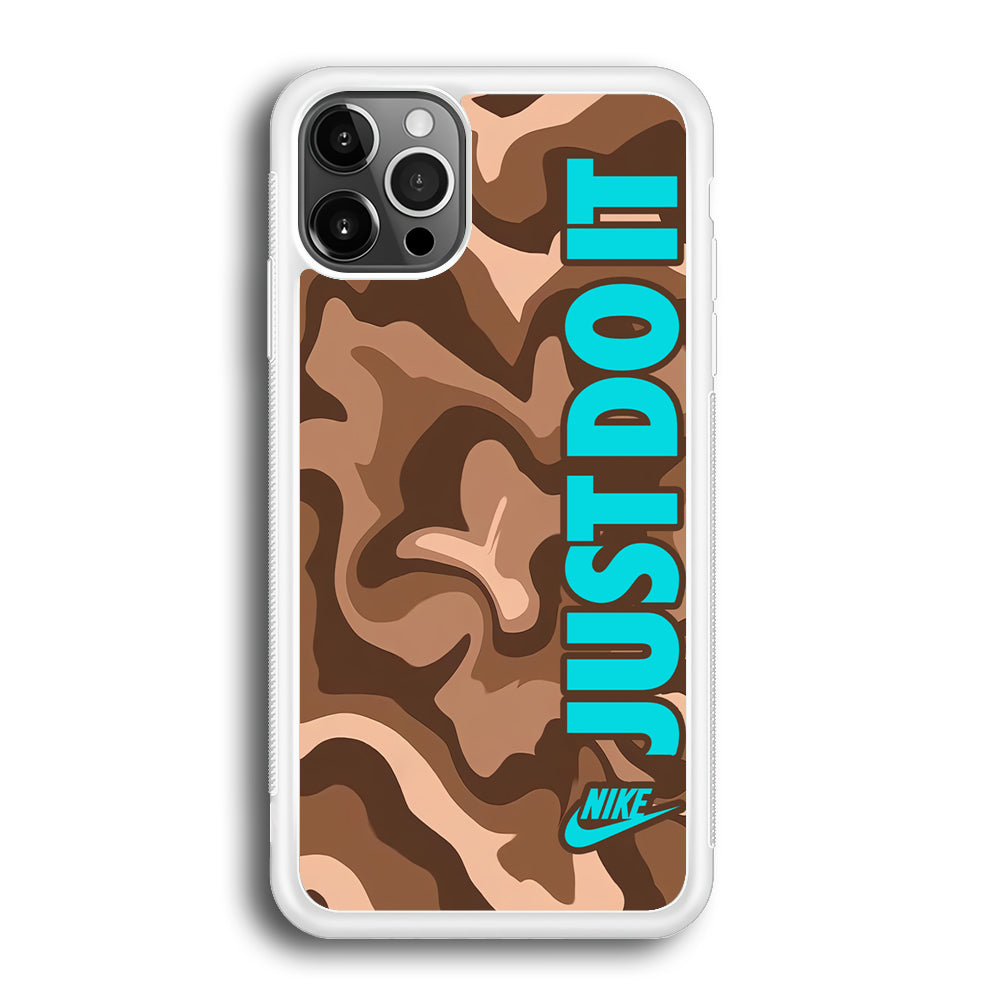 Nike Just Do It Marble Chocolate iPhone 12 Pro Case