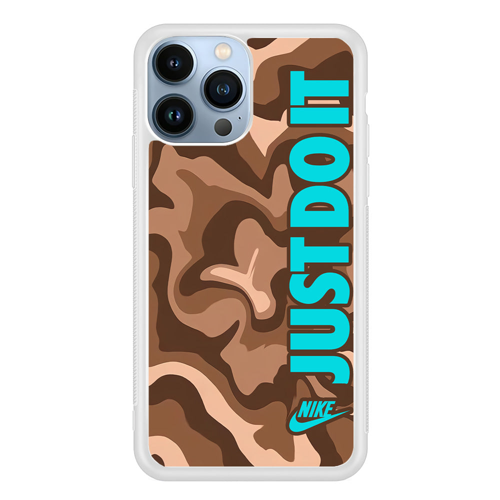 Nike Just Do It Marble Chocolate iPhone 13 Pro Case
