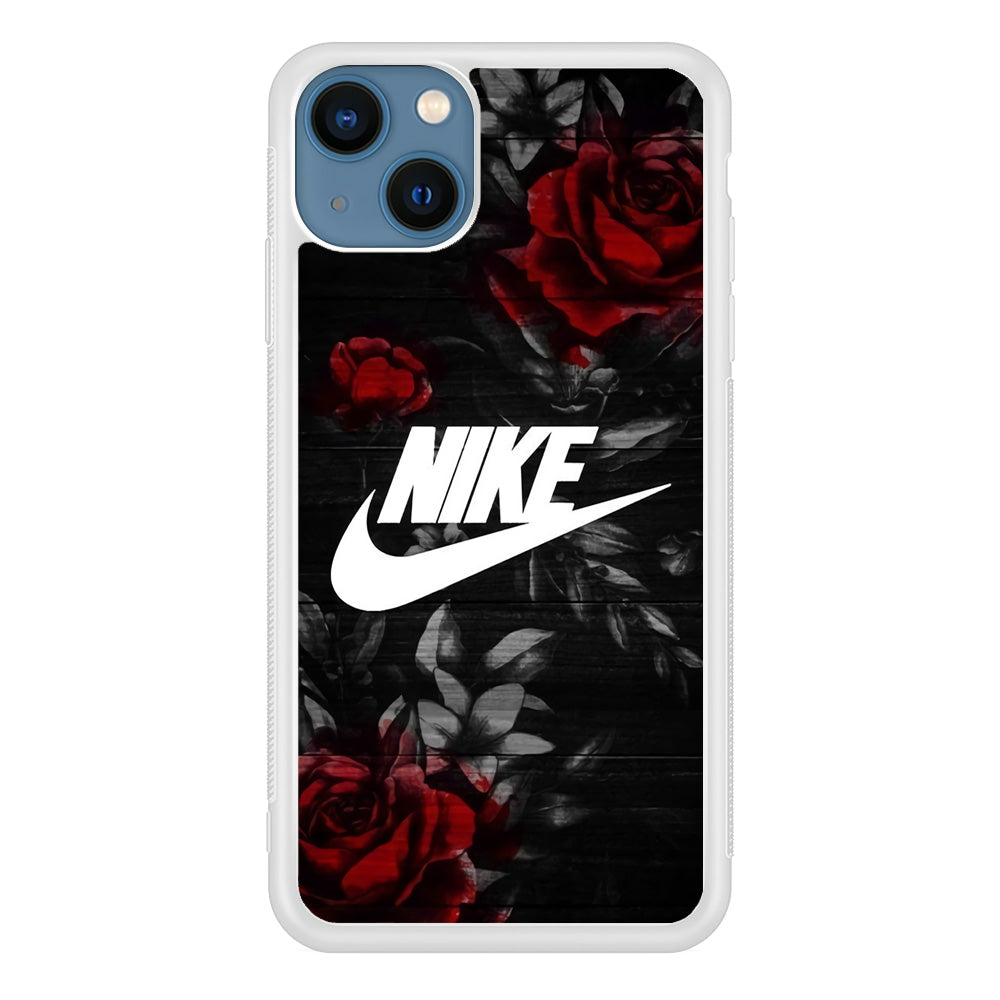 Nike Rose On Wood Pattern iPhone 13 Case