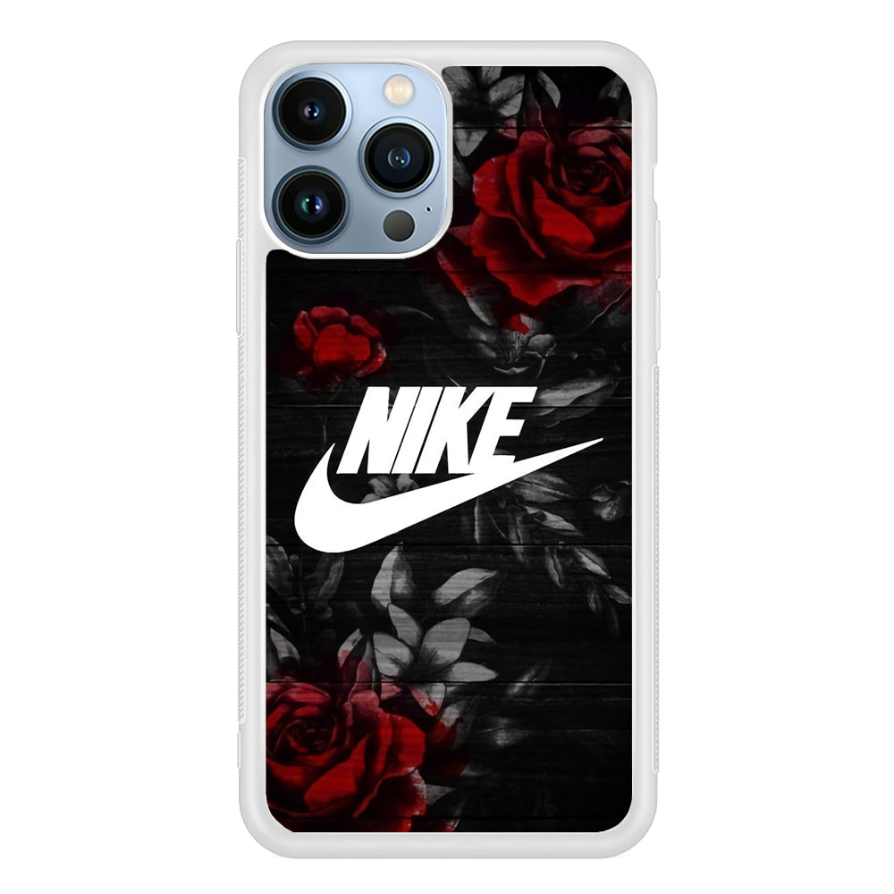 Nike Rose On Wood Pattern iPhone 13 Pro Max Case