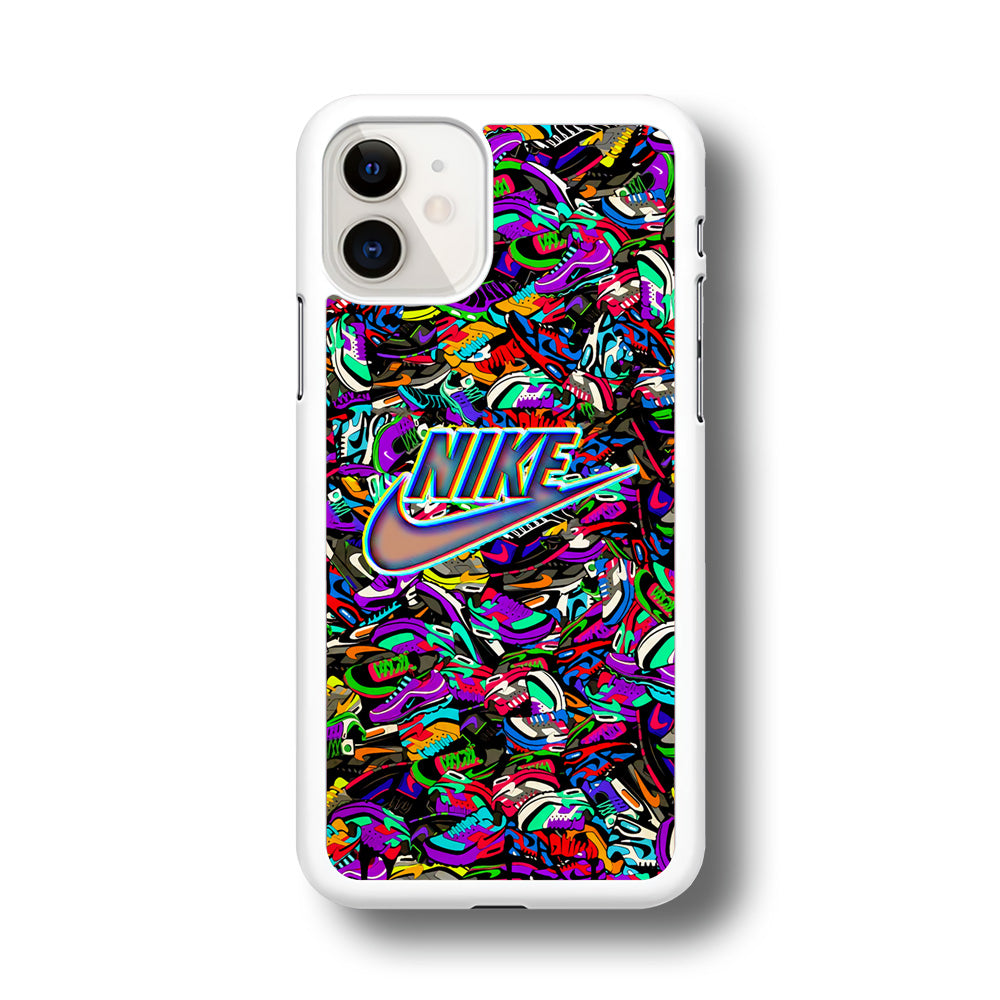 Nike Shiny Emblem in Doodle Art iPhone 11 Case