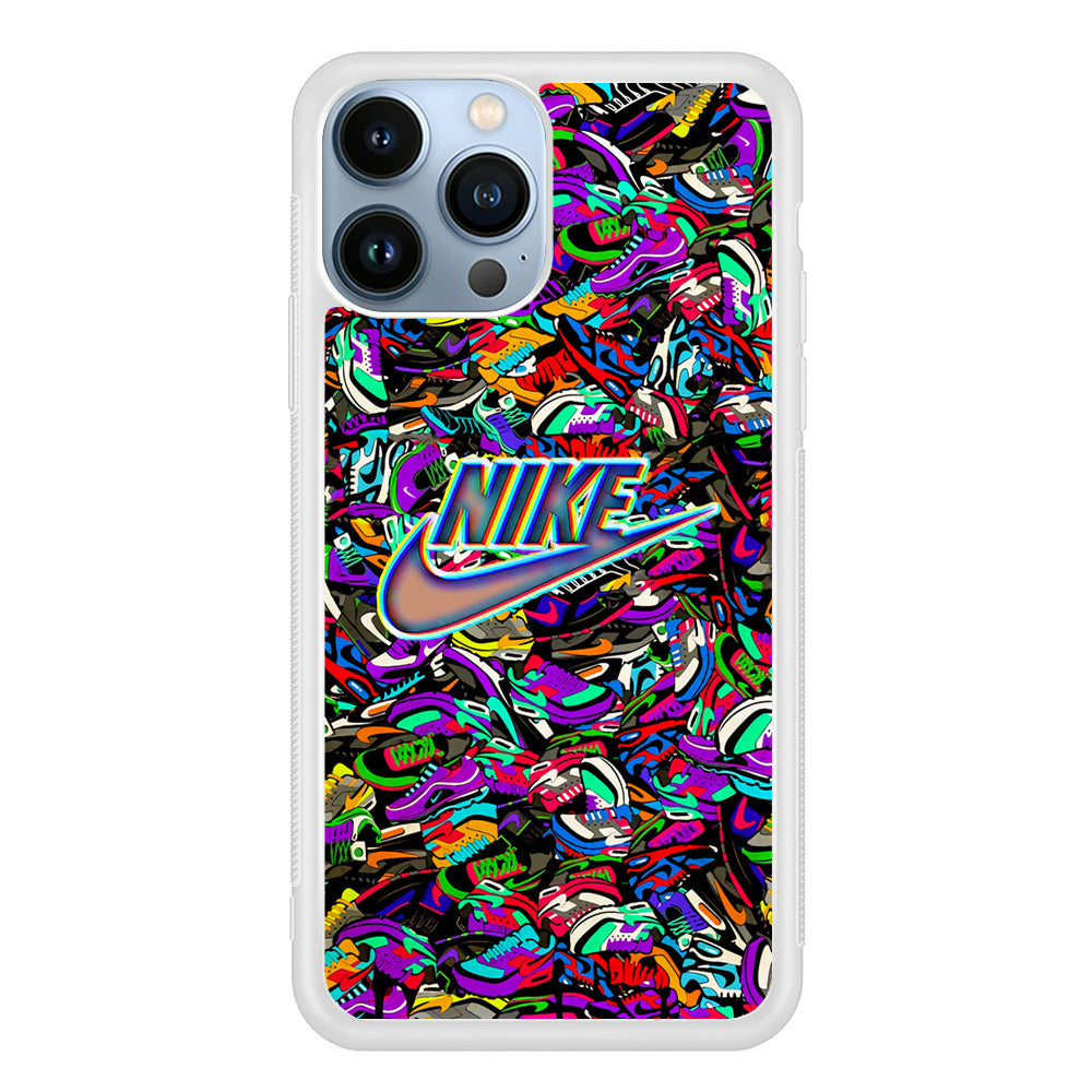 Nike Shiny Emblem in Doodle Art iPhone 13 Pro Max Case