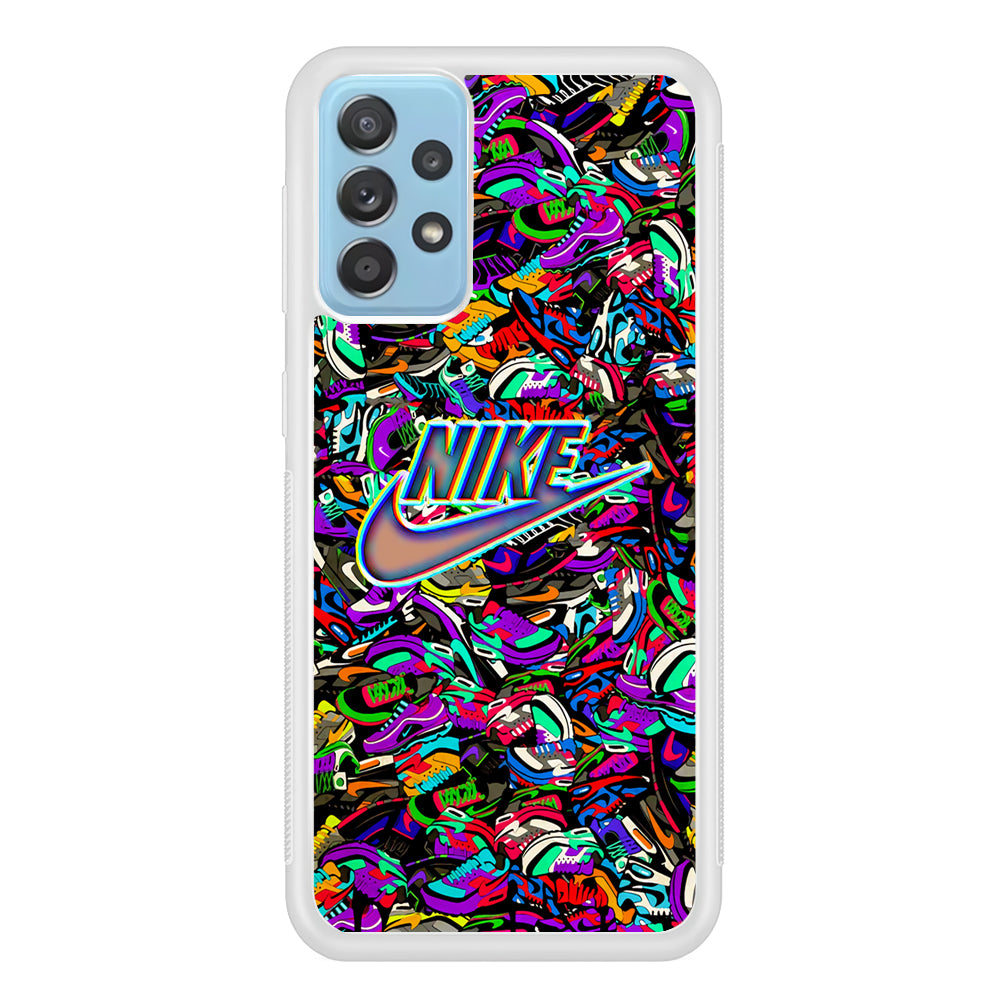Nike Shiny Emblem in Doodle Art Samsung Galaxy A52 Case