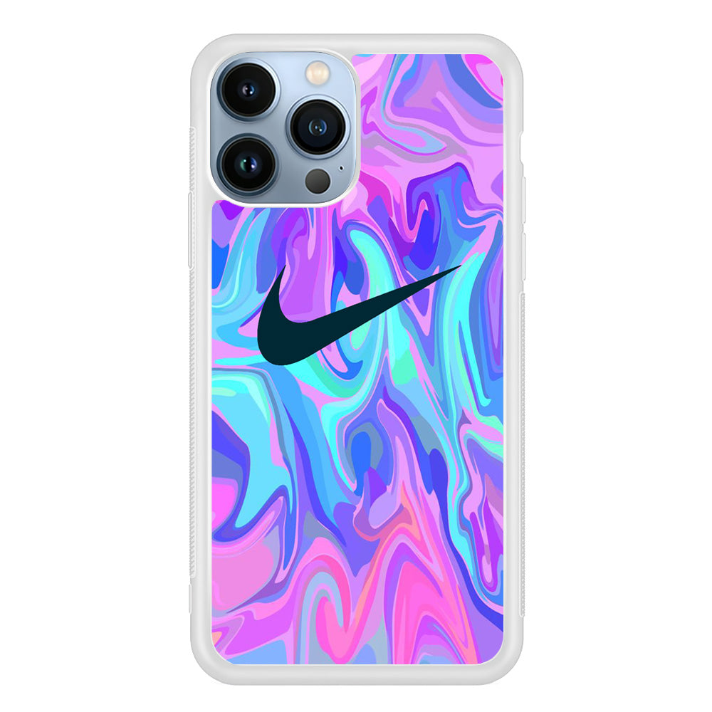 Nike Soft Marble Navy Logo iPhone 13 Pro Max Case