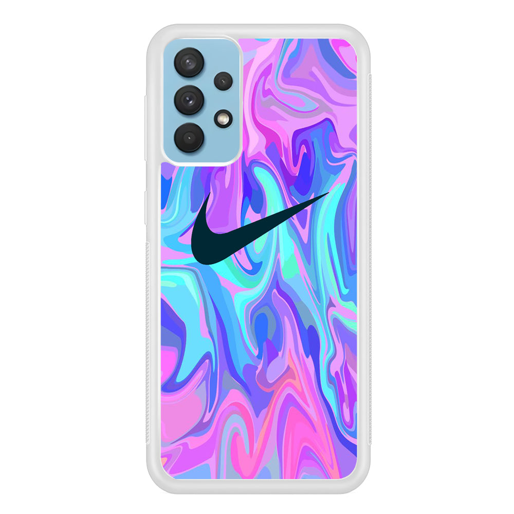 Nike Soft Marble Navy Logo Samsung Galaxy A32 Case